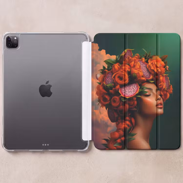 iPad-Hülle - Frau - trinkt Obst - Rosen — 6