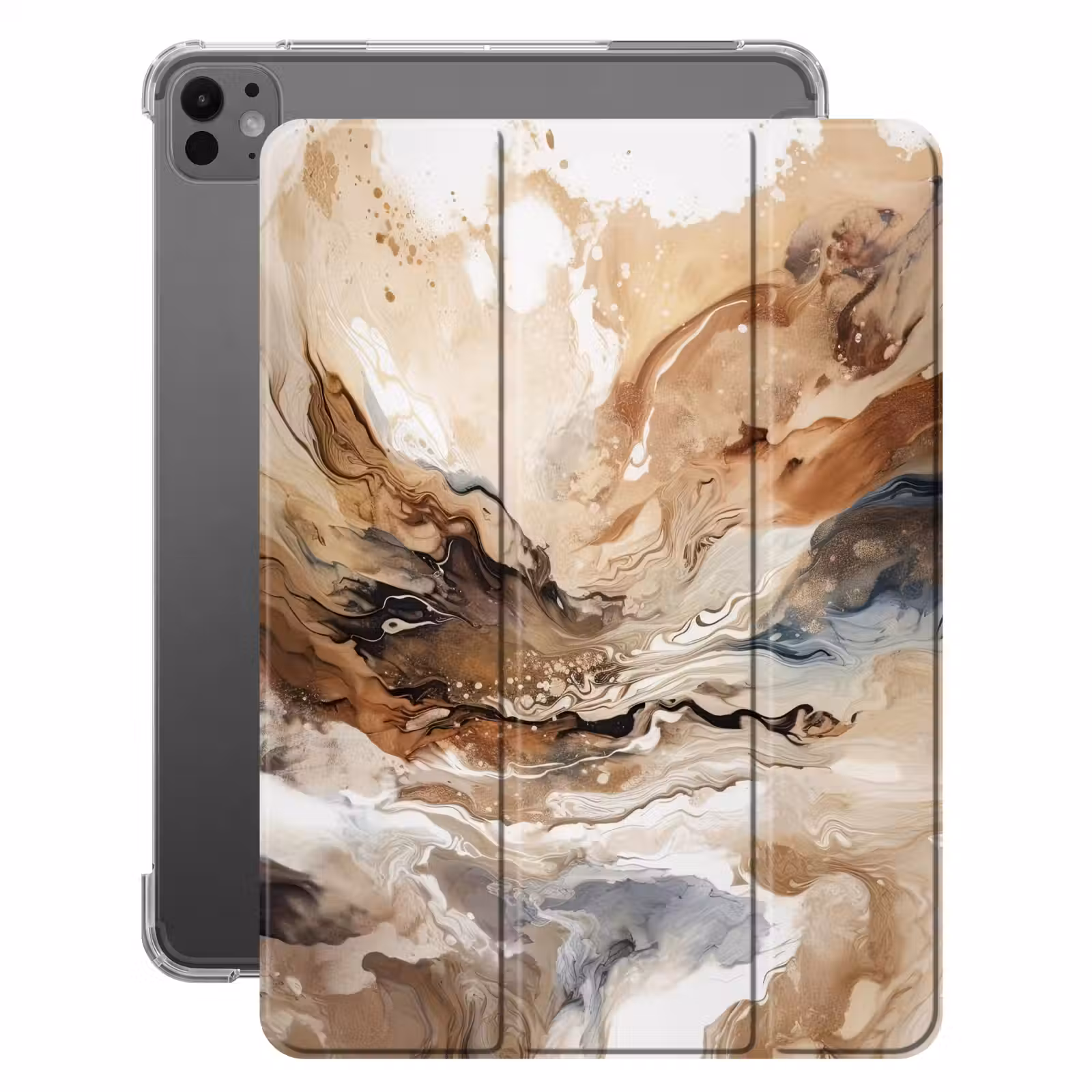 iPad-Hülle - Abstrakt - Kunst - Farbe - Beige - Modern — 1