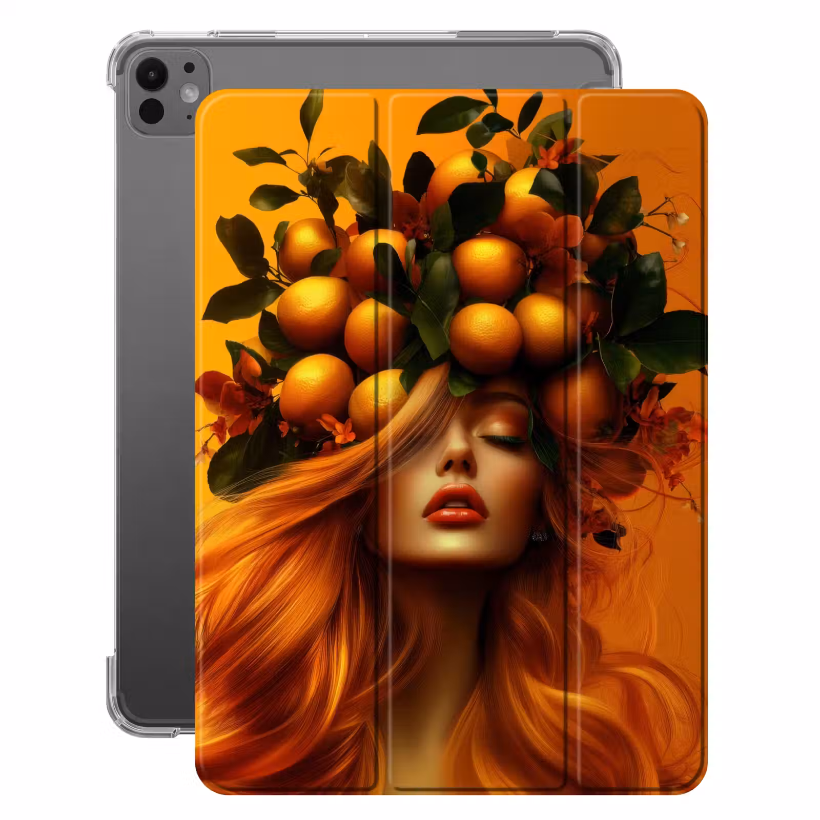 iPad-Hülle - Frau - Zitronen - Blüte - Gelb — 1