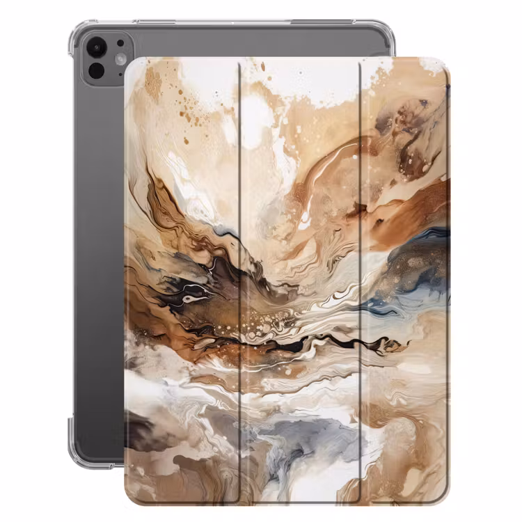 iPad-Hülle - Abstrakt - Kunst - Farbe - Beige - Modern — 1