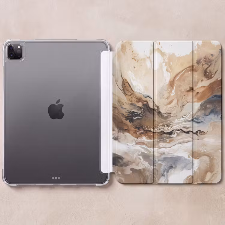 iPad-Hülle - Abstrakt - Kunst - Farbe - Beige - Modern — 6