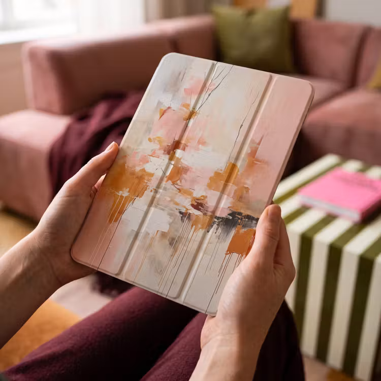 iPad-Hülle - Farbe - Rosa - Orange - Abstrakt - Kunst — 4