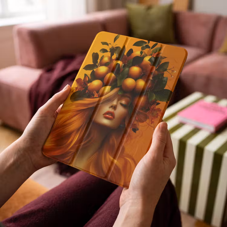 iPad-Hülle - Frau - Zitronen - Blüte - Gelb — 4