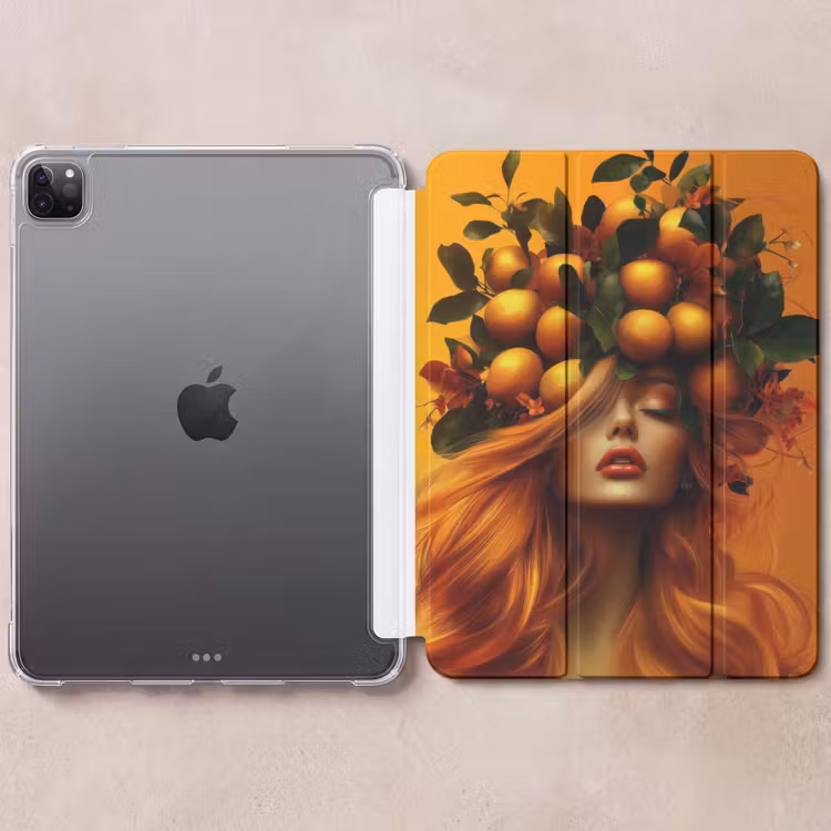 iPad-Hülle - Frau - Zitronen - Blüte - Gelb — 6