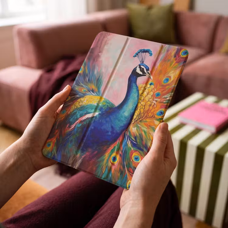 iPad-Hülle - Pfau - Tiere - Malerei - Regenbogen — 4