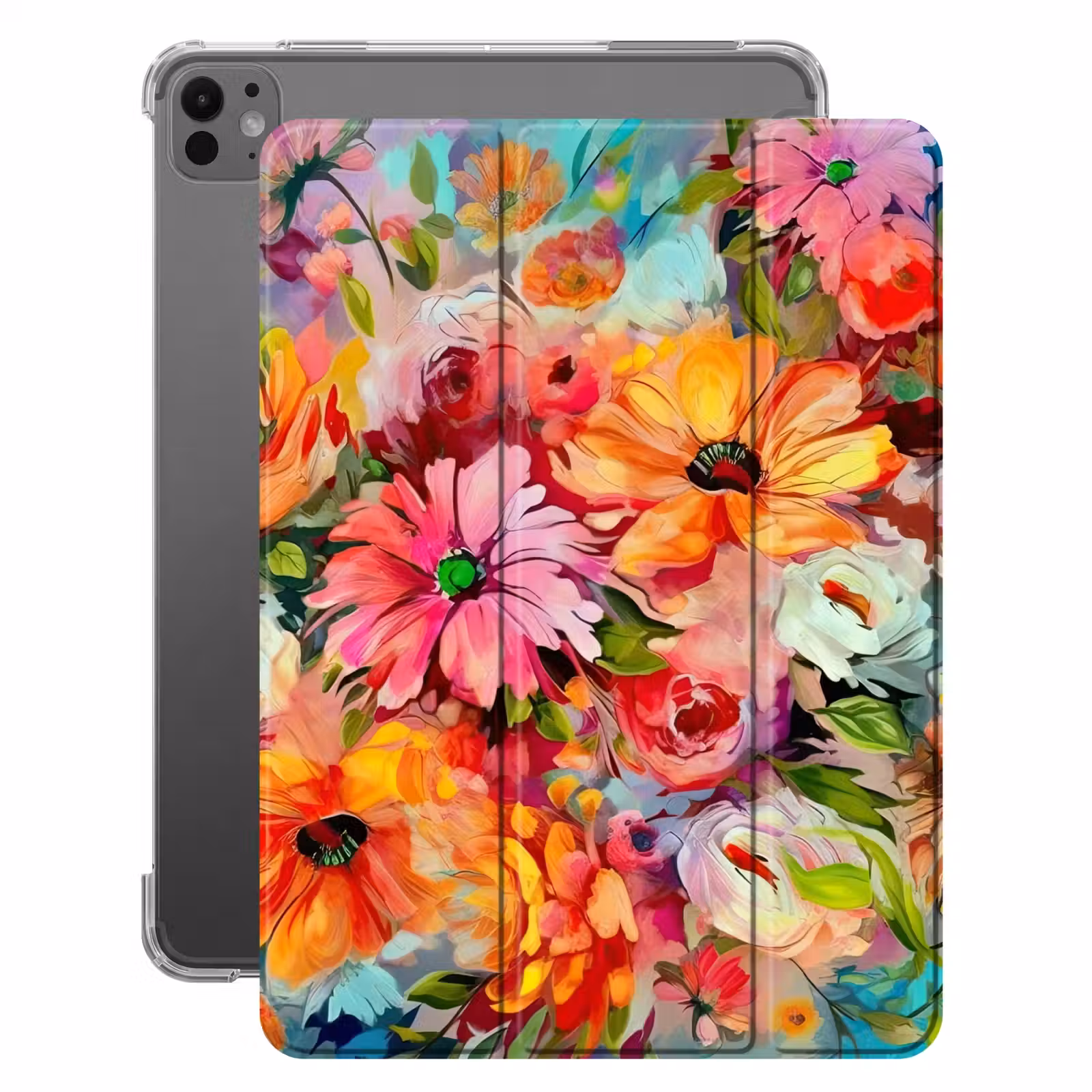 iPad-Hülle - Blumen - Farbenfroh - Kunst - Ölgemälde — 1