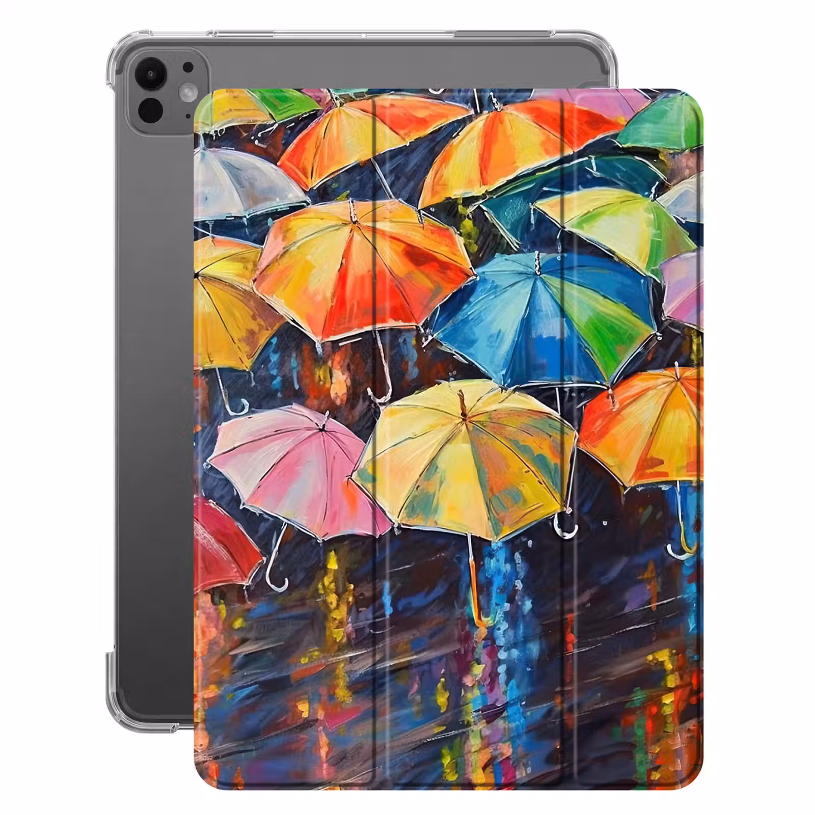 iPad-Hülle - Regenschirme - Malerei - Kunst - Regenbogen — 1