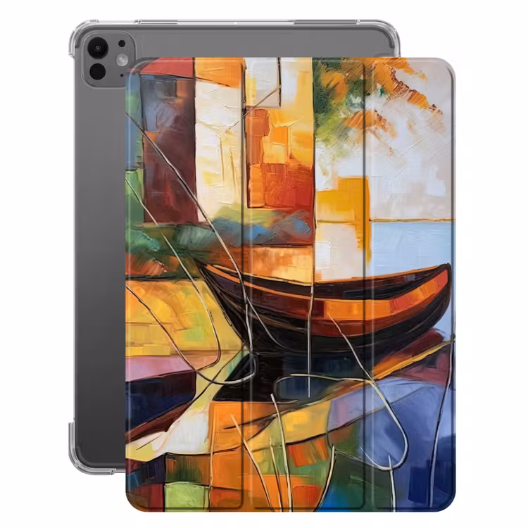 iPad-Hülle - Abstrakt - Kunst - Boot - Farben — 1