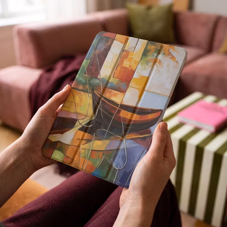iPad-Hülle - Abstrakt - Kunst - Boot - Farben — 4