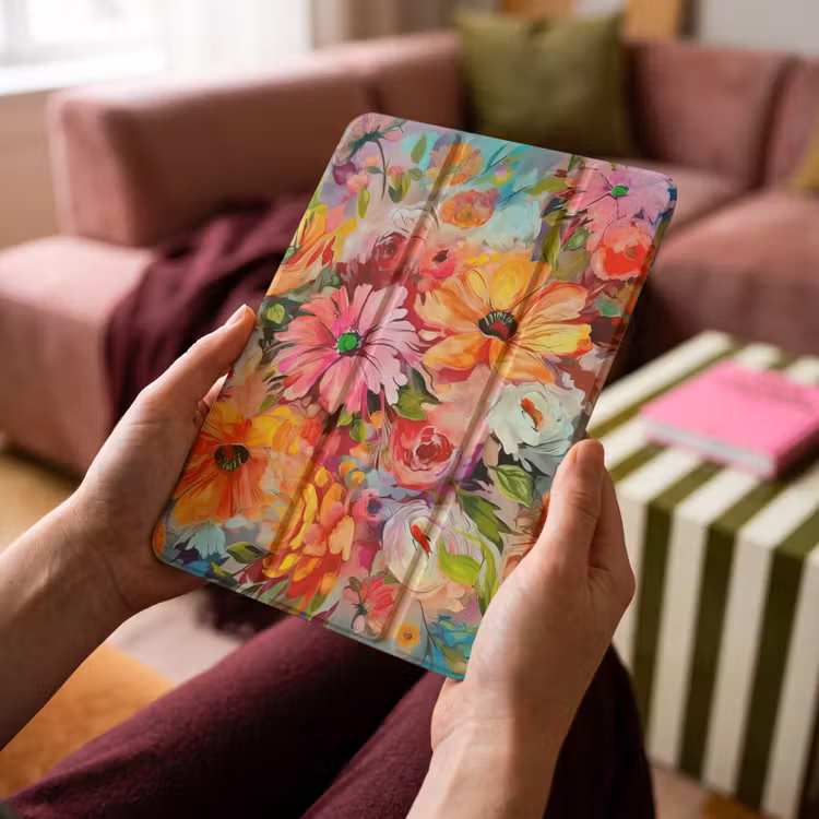 iPad-Hülle - Blumen - Farbenfroh - Kunst - Ölgemälde — 4