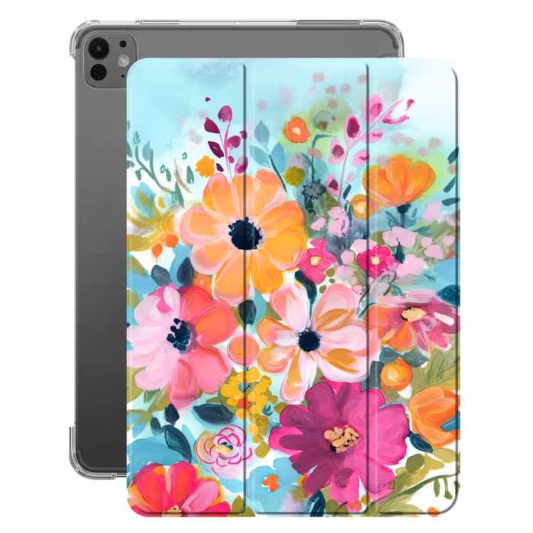 iPad-Hülle - Blumen - Malerei - Natur - Botanisch — 1
