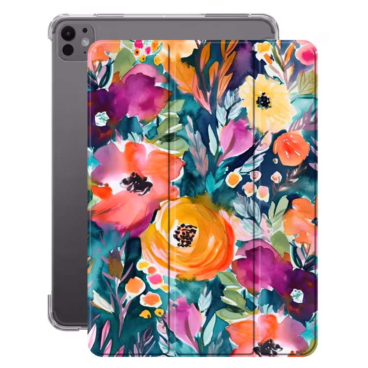 iPad-Hülle - Blumen - Ölfarbe - Kunst - Natur — 1