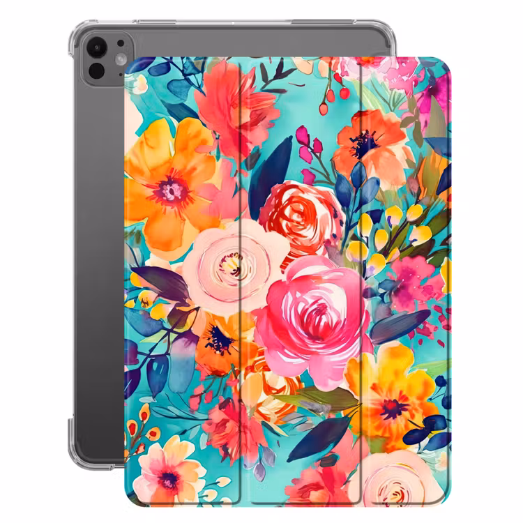 iPad-Hülle - Blumen - Ölfarben - Natur — 1