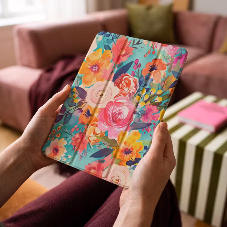 iPad-Hülle - Blumen - Ölfarben - Natur — 4
