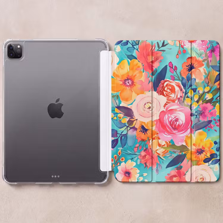 iPad-Hülle - Blumen - Ölfarben - Natur — 6