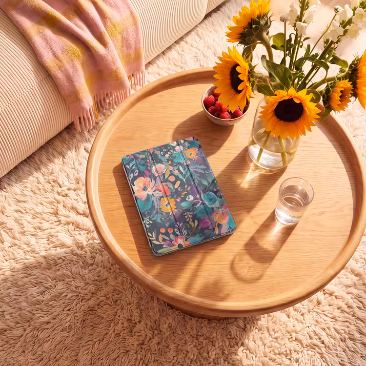 iPad-Hülle - Bunt - Blumen - Kunst - Natur - Hippie — 2