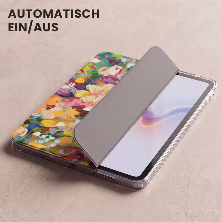iPad-Hülle - Gemälde - Ölfarbe - Blumen - Regenbogen — 5