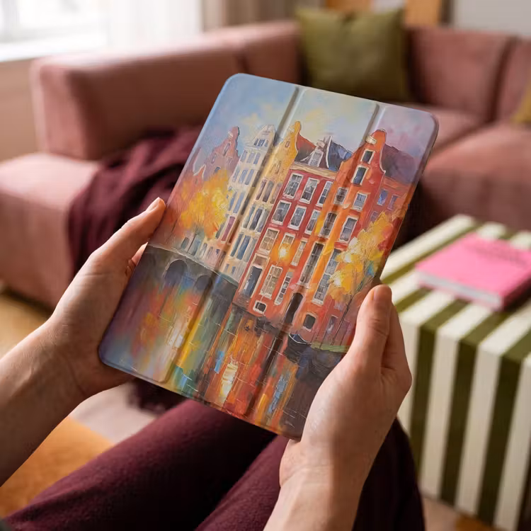 iPad-Hülle - Grachtenhäuser - Kunst - Malerei - Amsterdam — 4