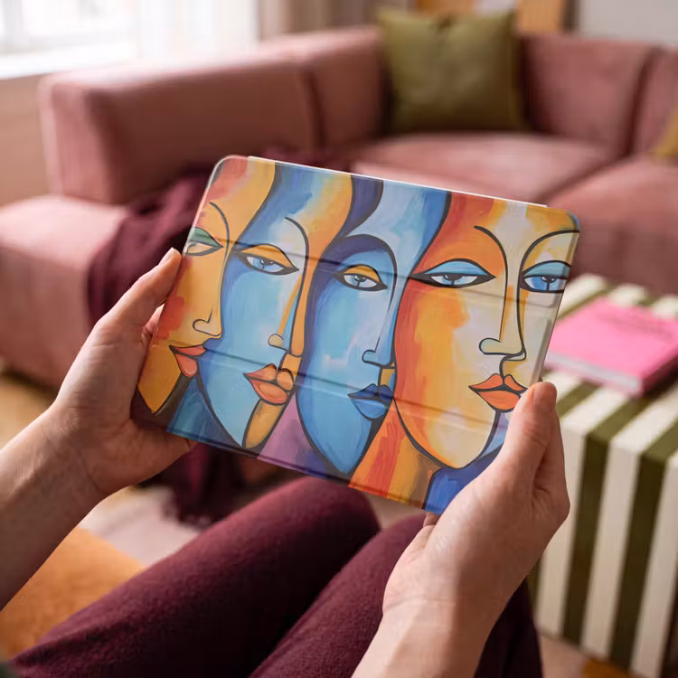 iPad-Hülle - Kopf - Ölgemälde - Farbenfroh — 4