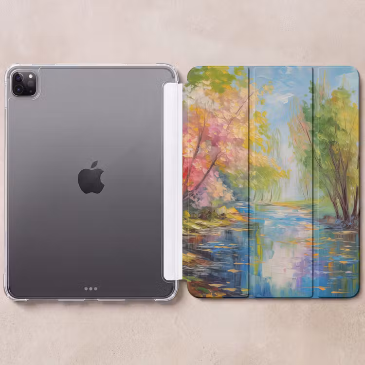 iPad-Hülle - Ölfarbe - Landschaft - Natur - Farbenfroh — 6