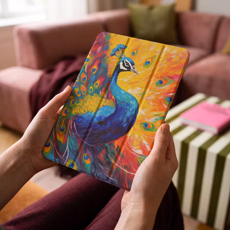 iPad-Hülle - Pfau - Kunst - Malerei - Pfauenfedern — 4