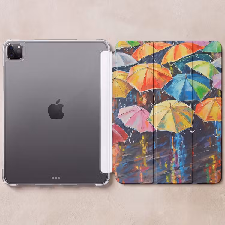 iPad-Hülle - Regenschirme - Malerei - Kunst - Regenbogen — 6