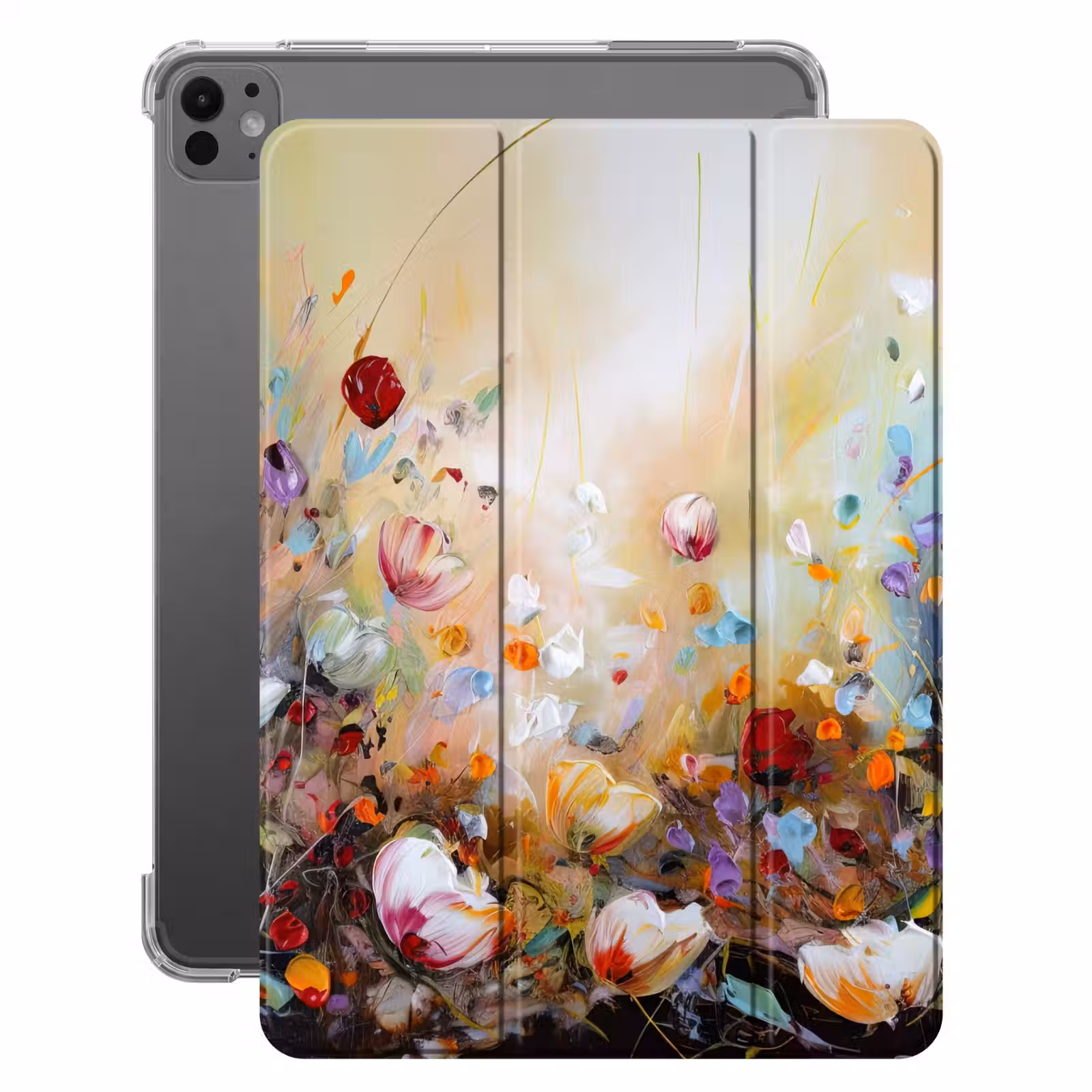 iPad-Hülle - Ölfarben - Blumen - Farbenfroh - Natur — 1