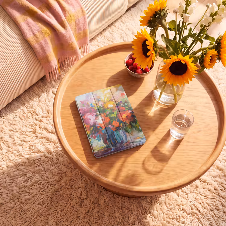 iPad-Hülle - Blumen - Bunt - Blumentopf - Ölgemälde — 2