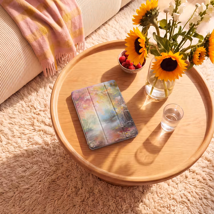 iPad-Hülle - Landschaft - Ölgemälde - Farbenfroh - Natur — 2