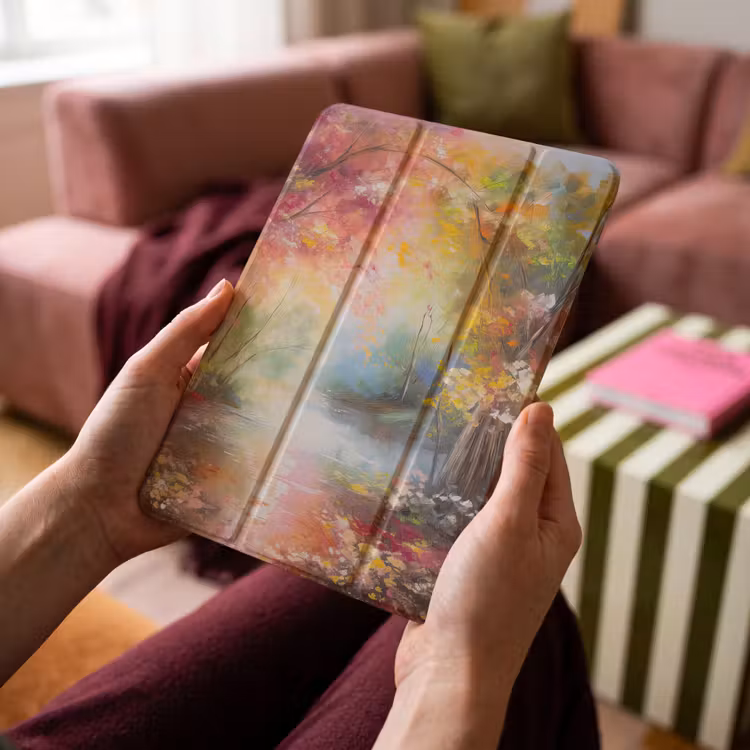 iPad-Hülle - Landschaft - Ölgemälde - Farbenfroh - Natur — 4