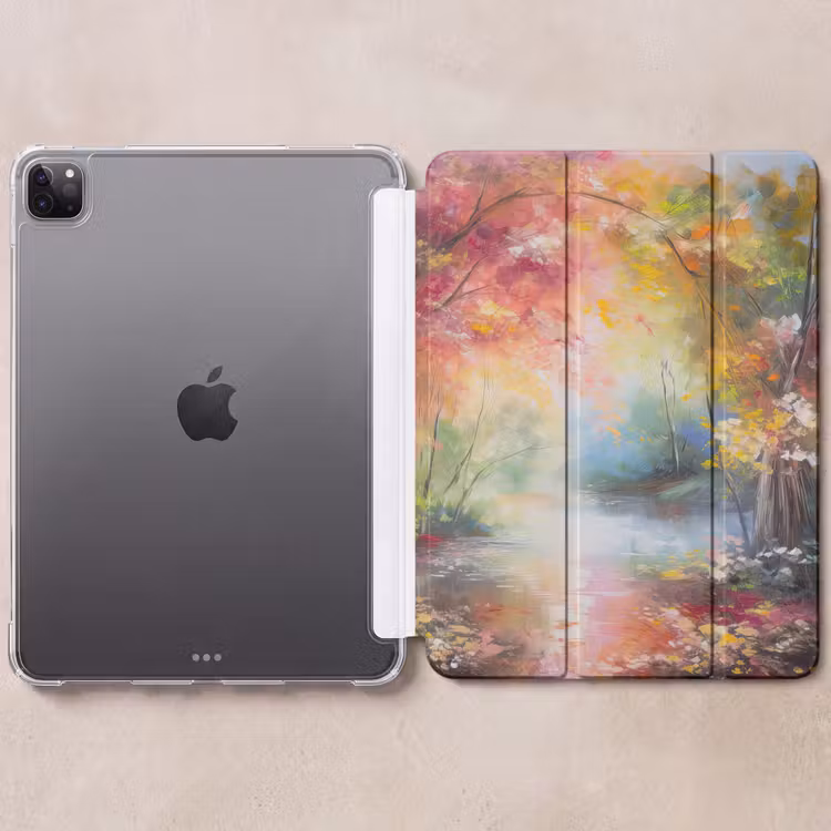 iPad-Hülle - Landschaft - Ölgemälde - Farbenfroh - Natur — 6