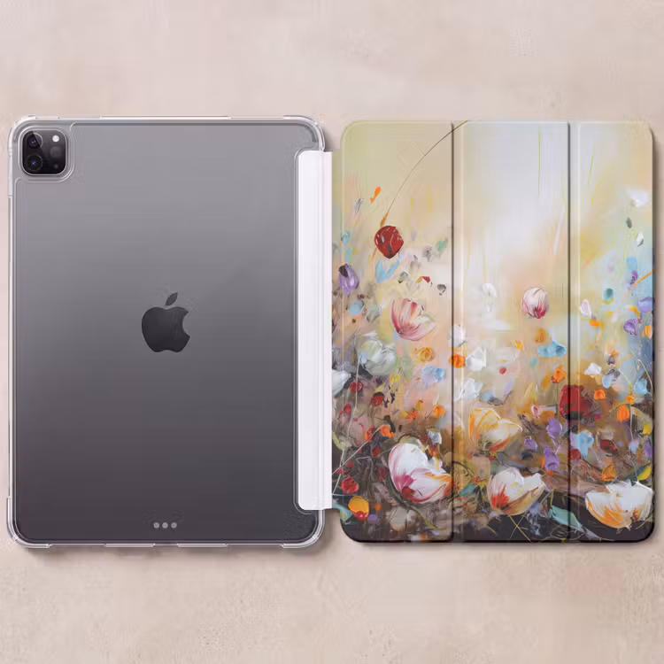 iPad-Hülle - Ölfarben - Blumen - Farbenfroh - Natur — 6