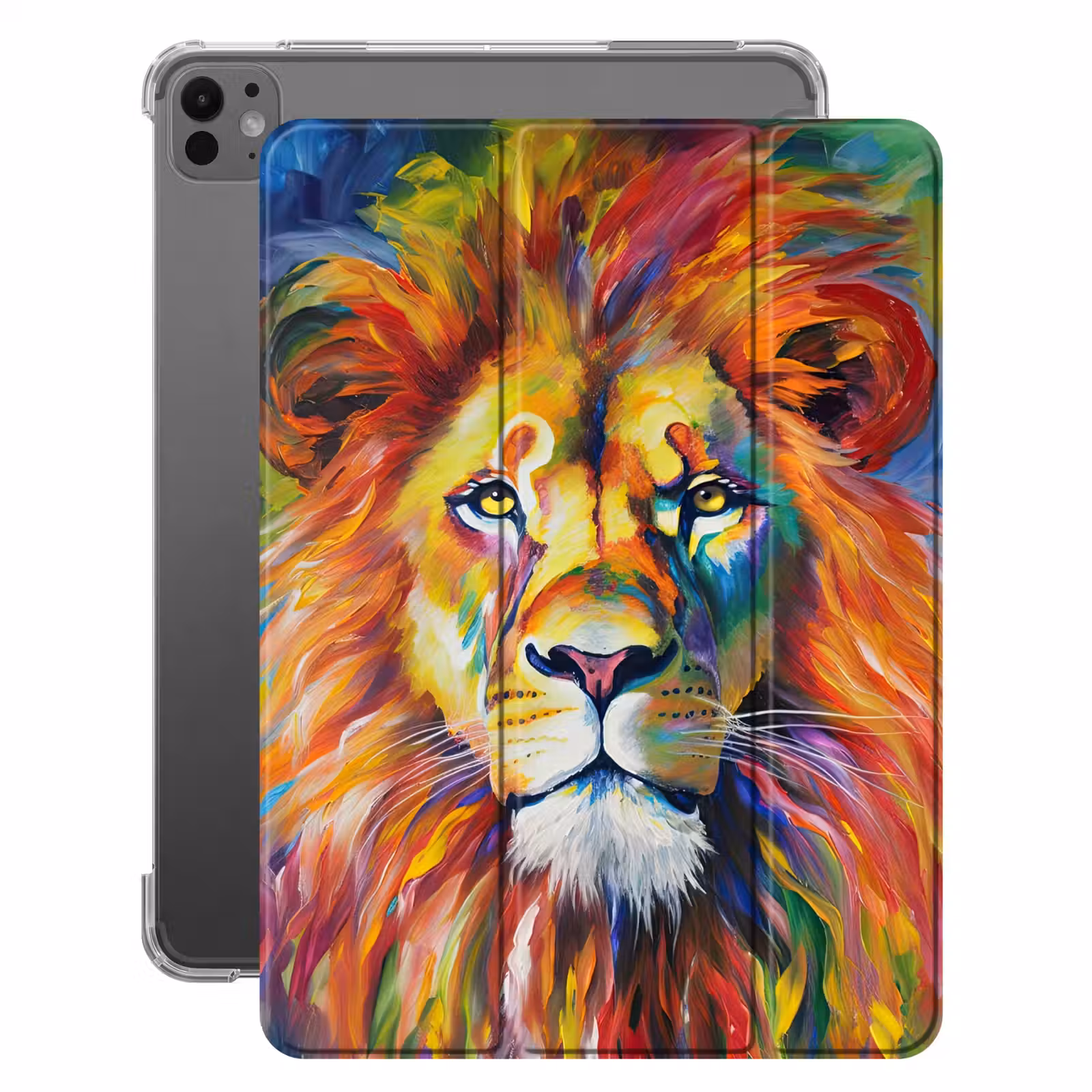iPad-Hülle - Löwe - Ölgemälde - Kunst - Tiere — 1