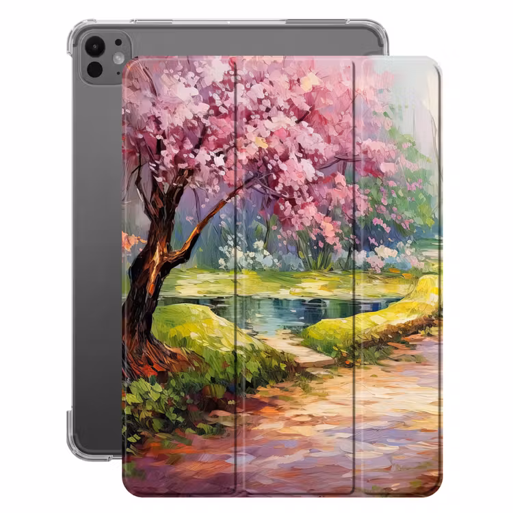 iPad-Hülle - Aquarell - Natur - Bäume - Kunst - Blumen — 1
