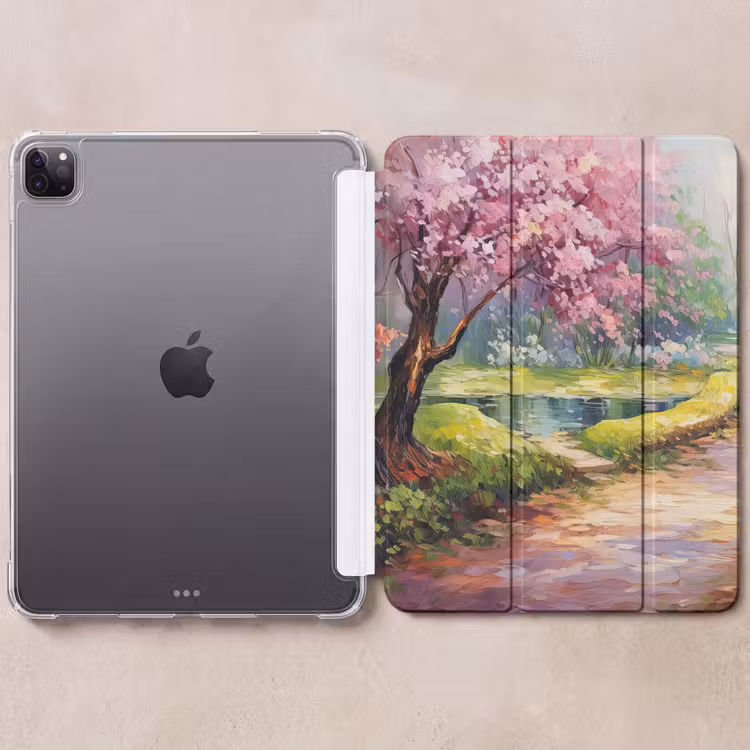 iPad-Hülle - Aquarell - Natur - Bäume - Kunst - Blumen — 6
