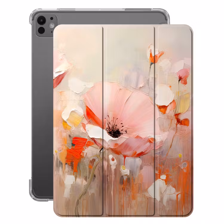 iPad-Hülle - Blumen - Aquarell - Rosa - Abstrakt - Kunst — 1
