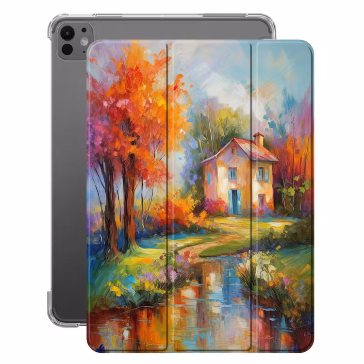 iPad-Hülle - Landschaft - Farbenfroh - Ölgemälde - Kunst — 1