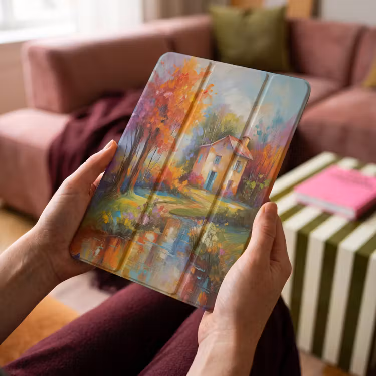 iPad-Hülle - Landschaft - Farbenfroh - Ölgemälde - Kunst — 4