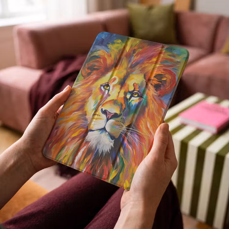 iPad-Hülle - Löwe - Ölgemälde - Kunst - Tiere — 4