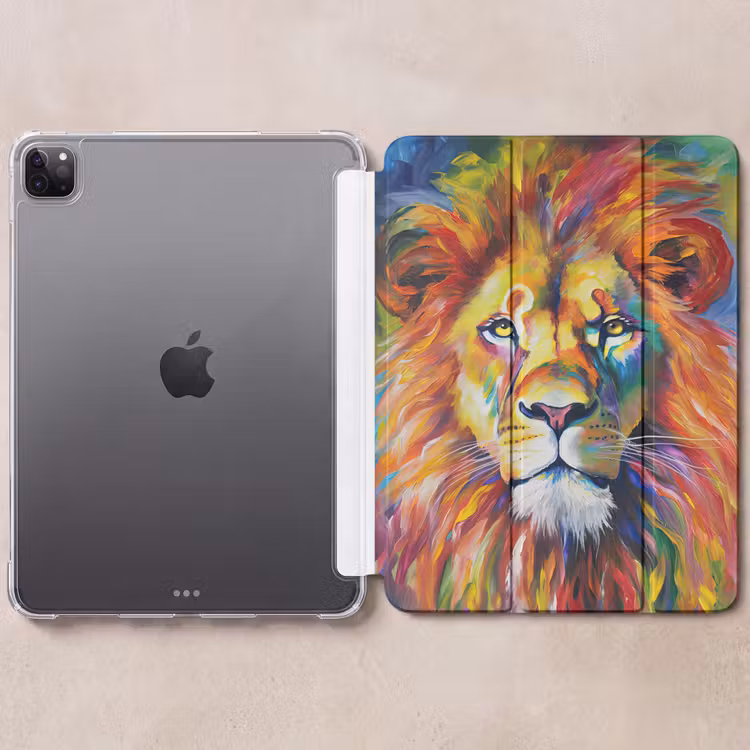 iPad-Hülle - Löwe - Ölgemälde - Kunst - Tiere — 6