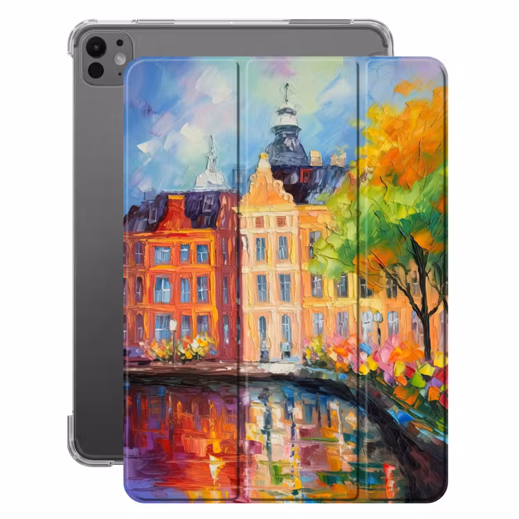 iPad-Hülle - Ölgemälde - Amsterdam - Kunst - Farbenfroh — 1