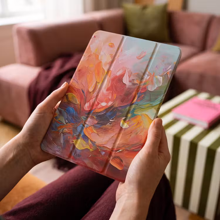 iPad-Hülle - Ölgemälde - Kunst - Abstrakt - Farbenfroh — 4