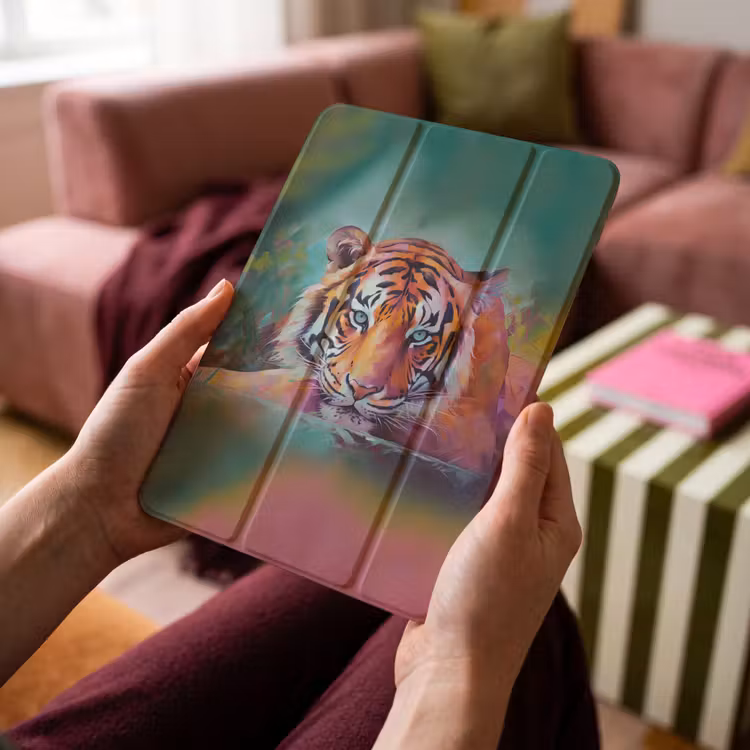 iPad-Hülle - Tiger - Ölfarbe - Tiere - Kunst — 4