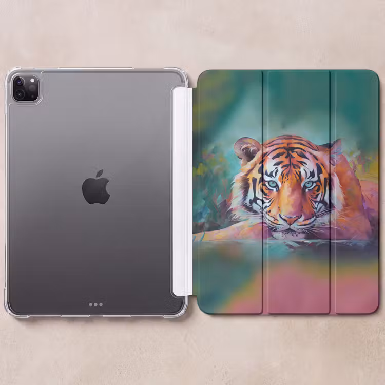 iPad-Hülle - Tiger - Ölfarbe - Tiere - Kunst — 6