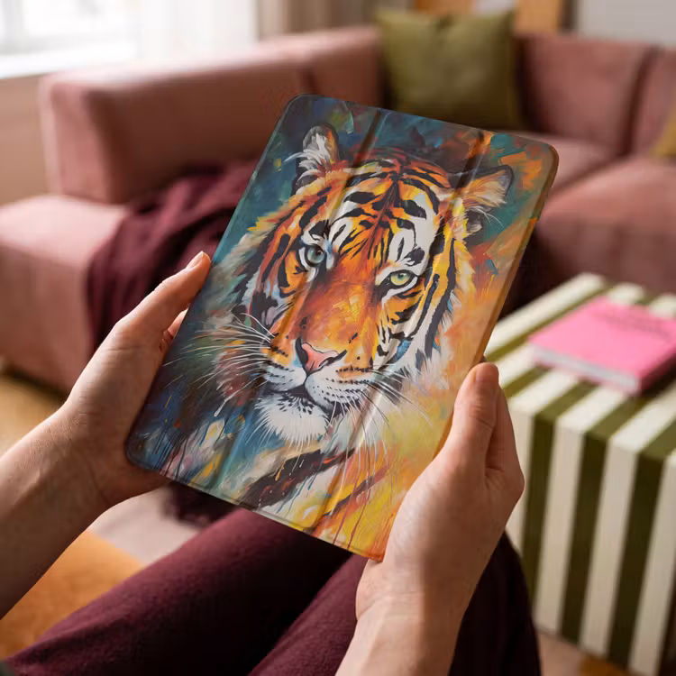 iPad-Hülle - Tiger - Tiere - Ölgemälde - Kunst — 4