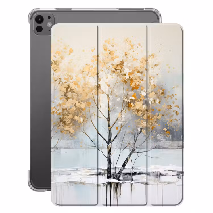 iPad-Hülle - Winter - Bäume - Natur - Acryl - Kunst — 1
