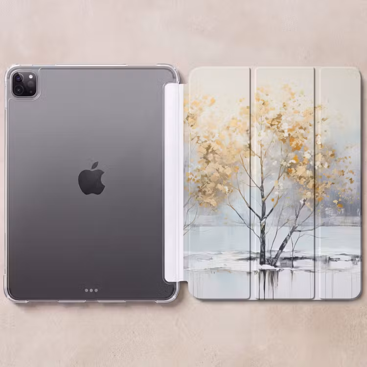 iPad-Hülle - Winter - Bäume - Natur - Acryl - Kunst — 6