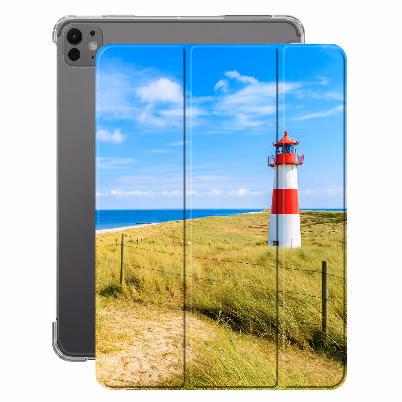 iPad-Hülle - Vuurtoren - Duinen - Strand - Zee - Zomer — 1