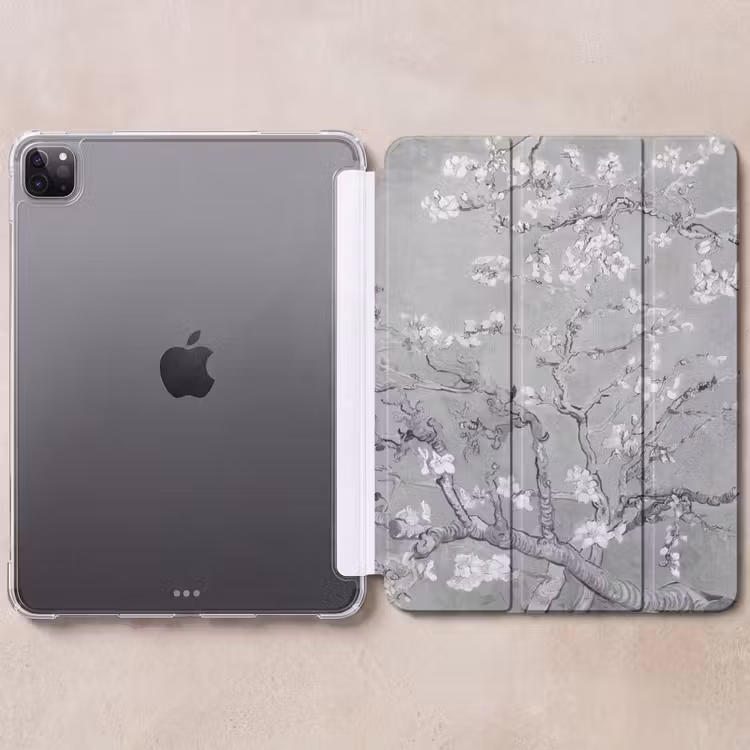 iPad-Hülle - Mandelblüte - Kunst - Van Gogh - Grau — 6