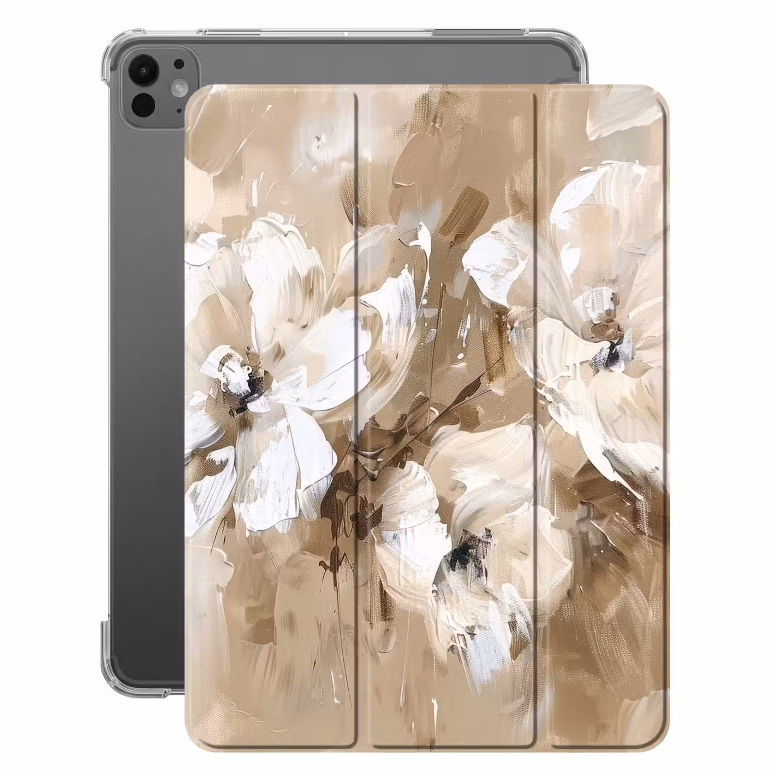 iPad-Hülle - Blumen - Beige - Abstrakt - Modern — 1